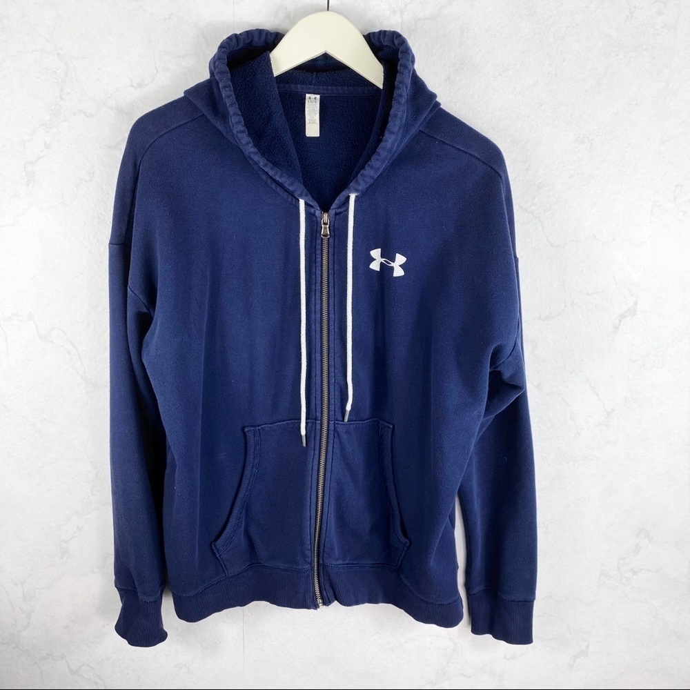 [Under Armour] Navy Logo Zip Up Jacket